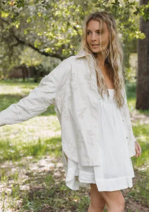 Sofia Embroidered Shirt Jacket