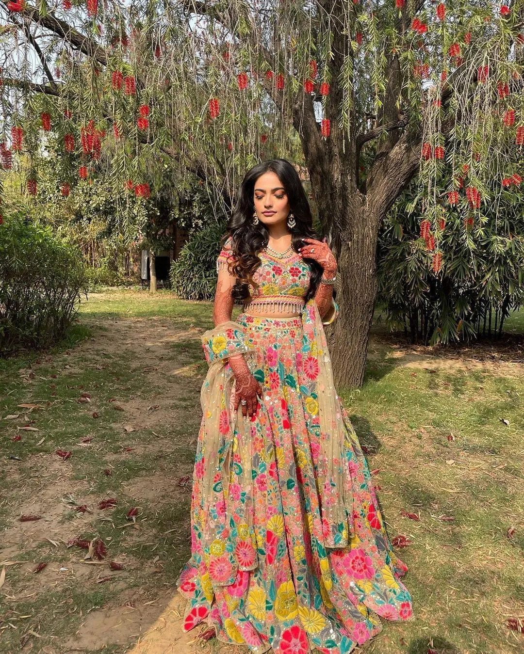 Soft Net Beautiful Heavy Multi Sequence Work Lehengha Choli,Soft Mono Net With Raw Silk Inner Blouse With Net Dupatta