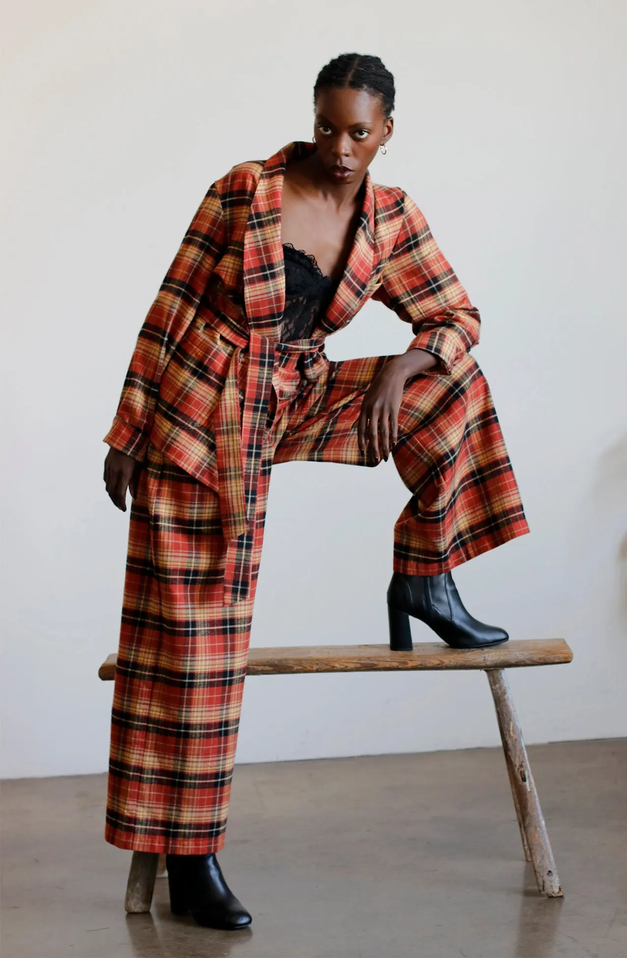 Soleil Wrap Jacket - Plaid