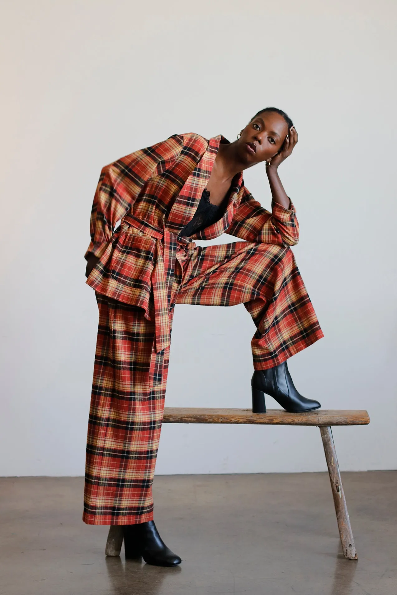 Soleil Wrap Jacket - Plaid