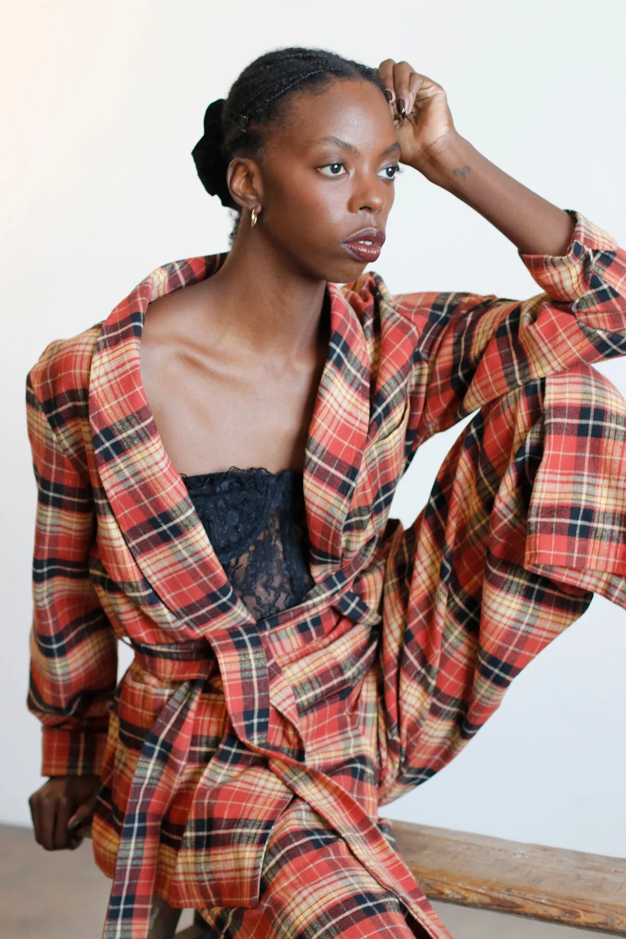 Soleil Wrap Jacket - Plaid