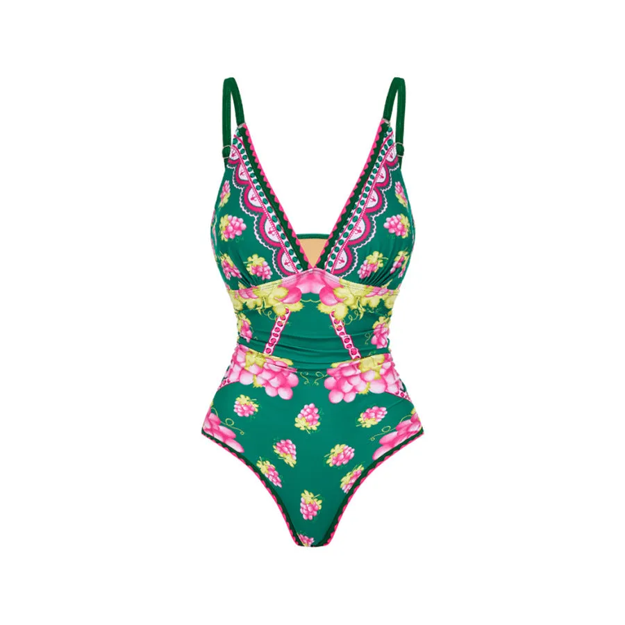 Spaghetti Strap One Piece Swimsuit