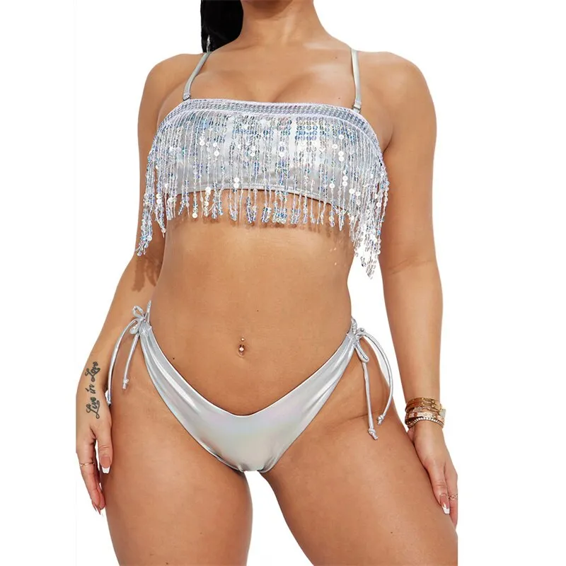 Sparkling Sands Metallic Bikini Set