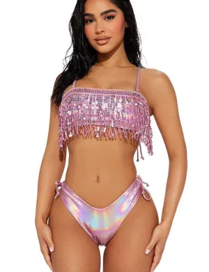 Sparkling Sands Metallic Bikini Set