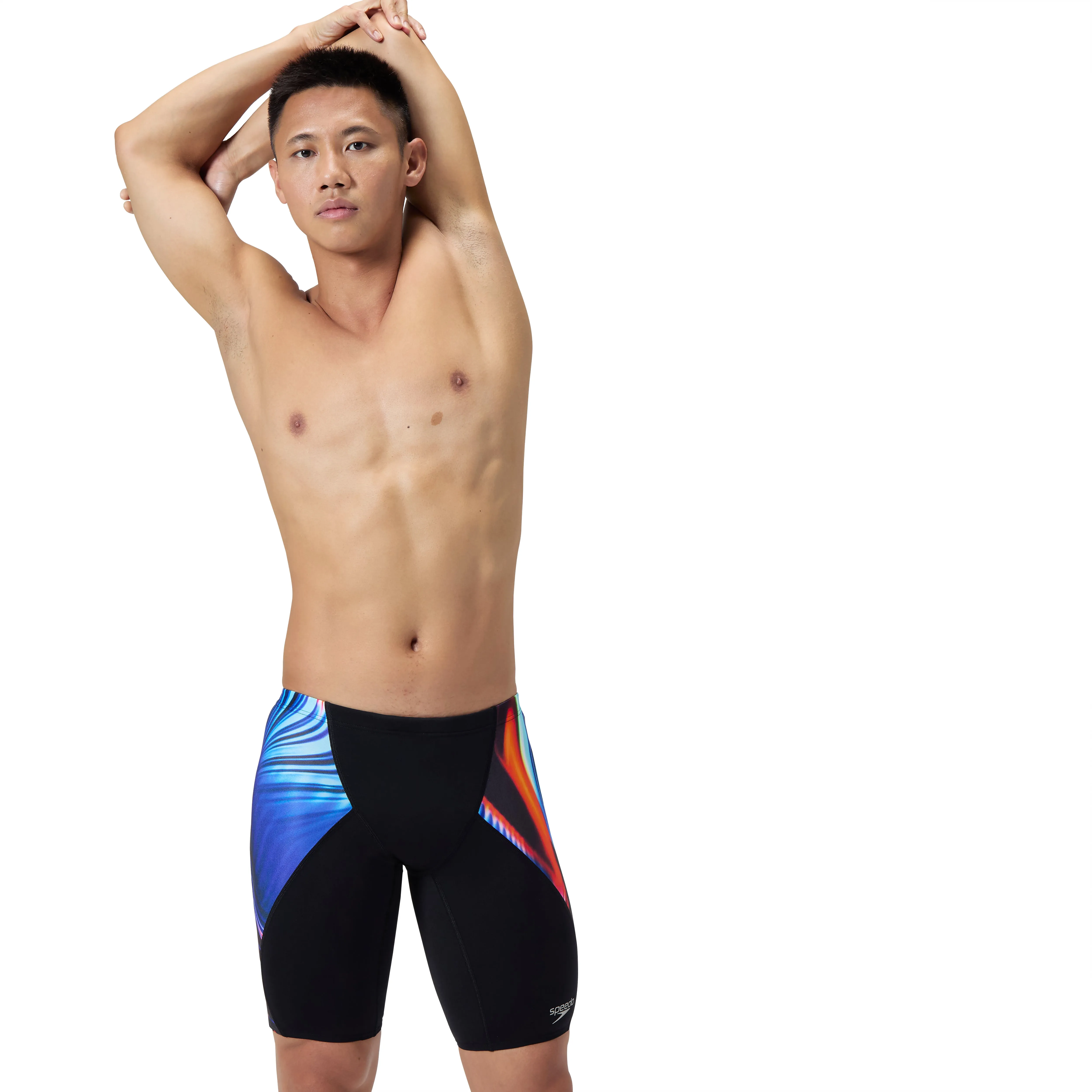 Speedo - Mens - Digital V Cut Jammer Lava Blur/Black