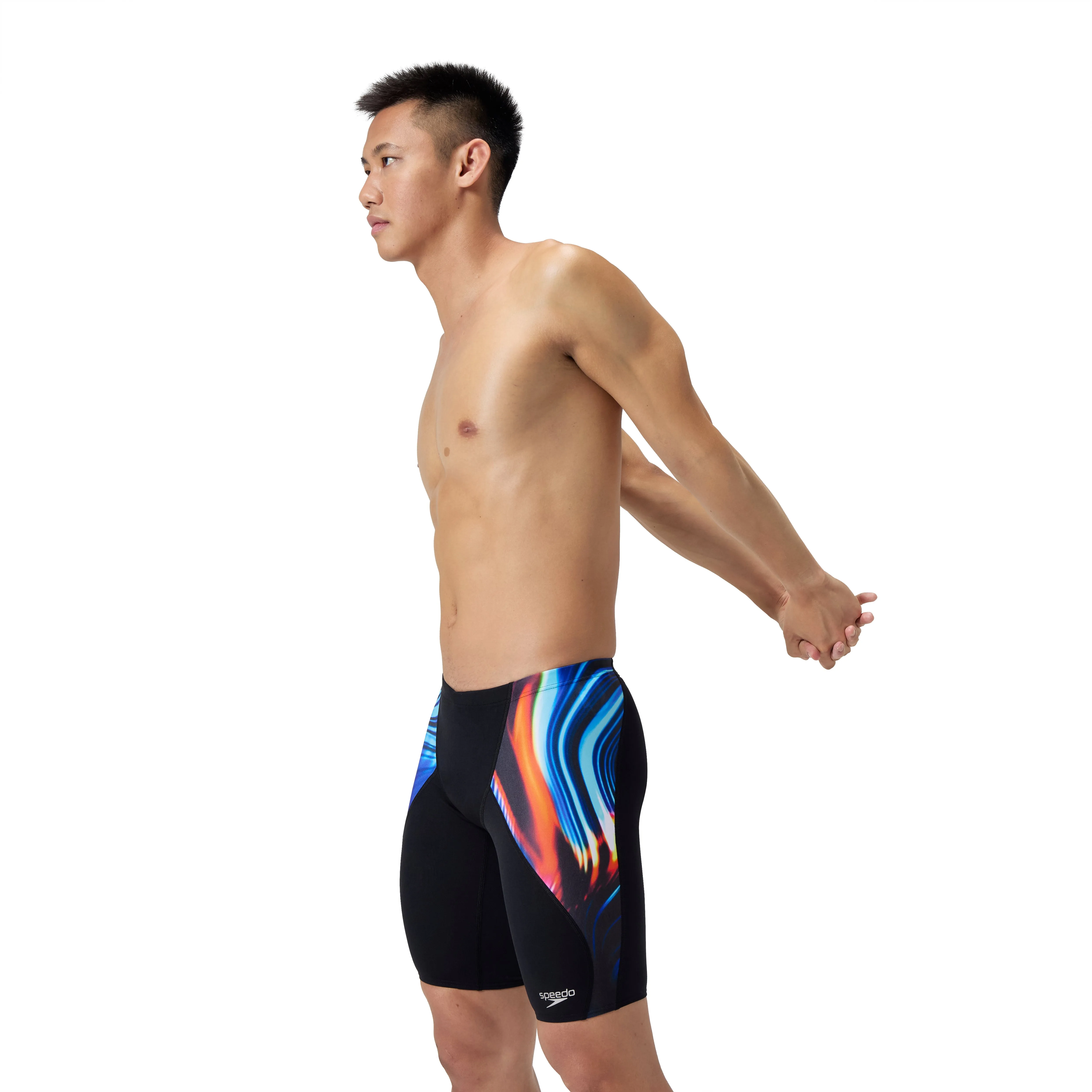 Speedo - Mens - Digital V Cut Jammer Lava Blur/Black