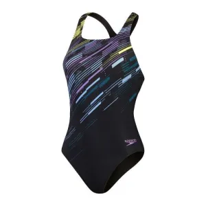 Speedo - Womens - Endurance  Digital Printed Medalist One Piece - Black/Purple