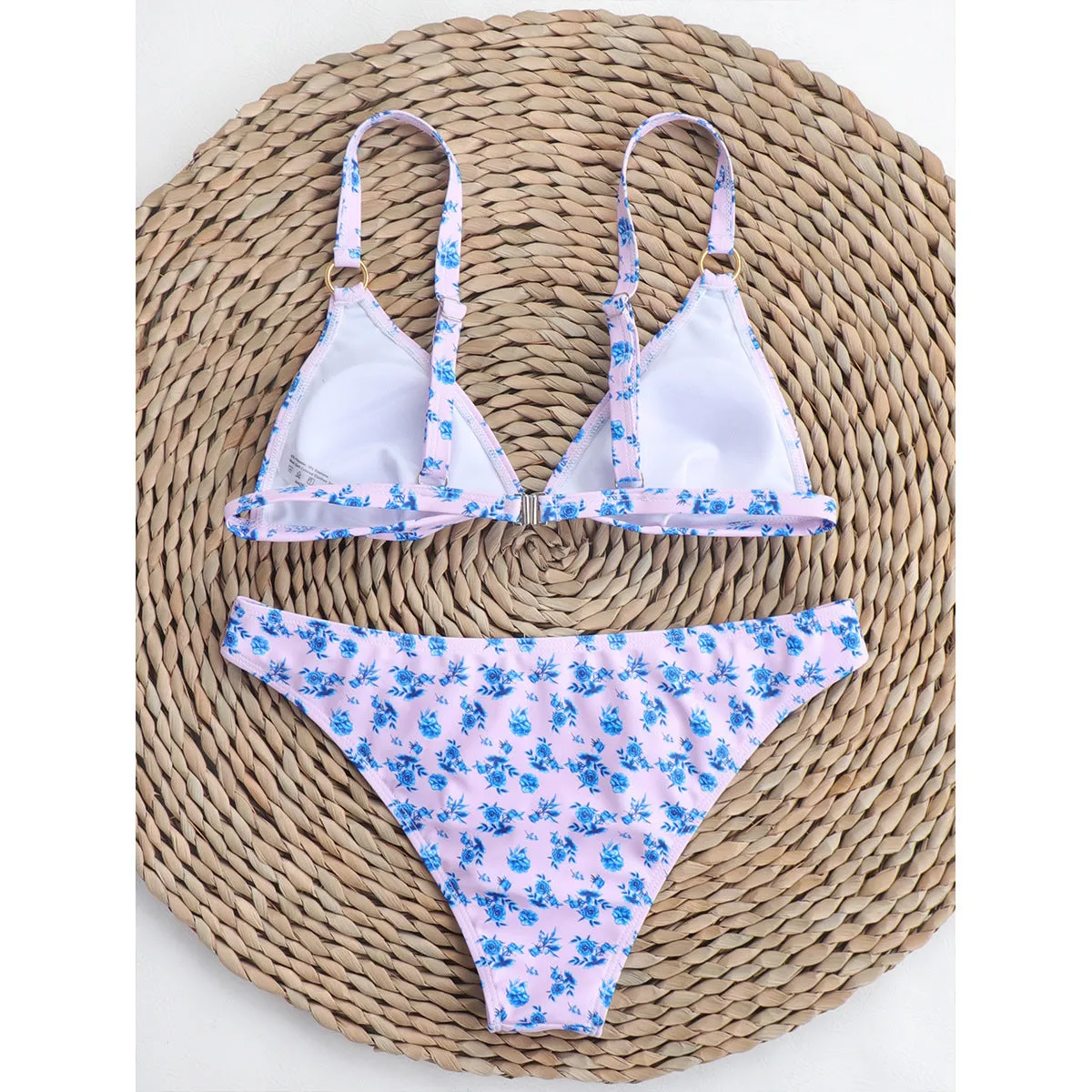Split Printed Swimwear for Women with Sexy Chest Pads