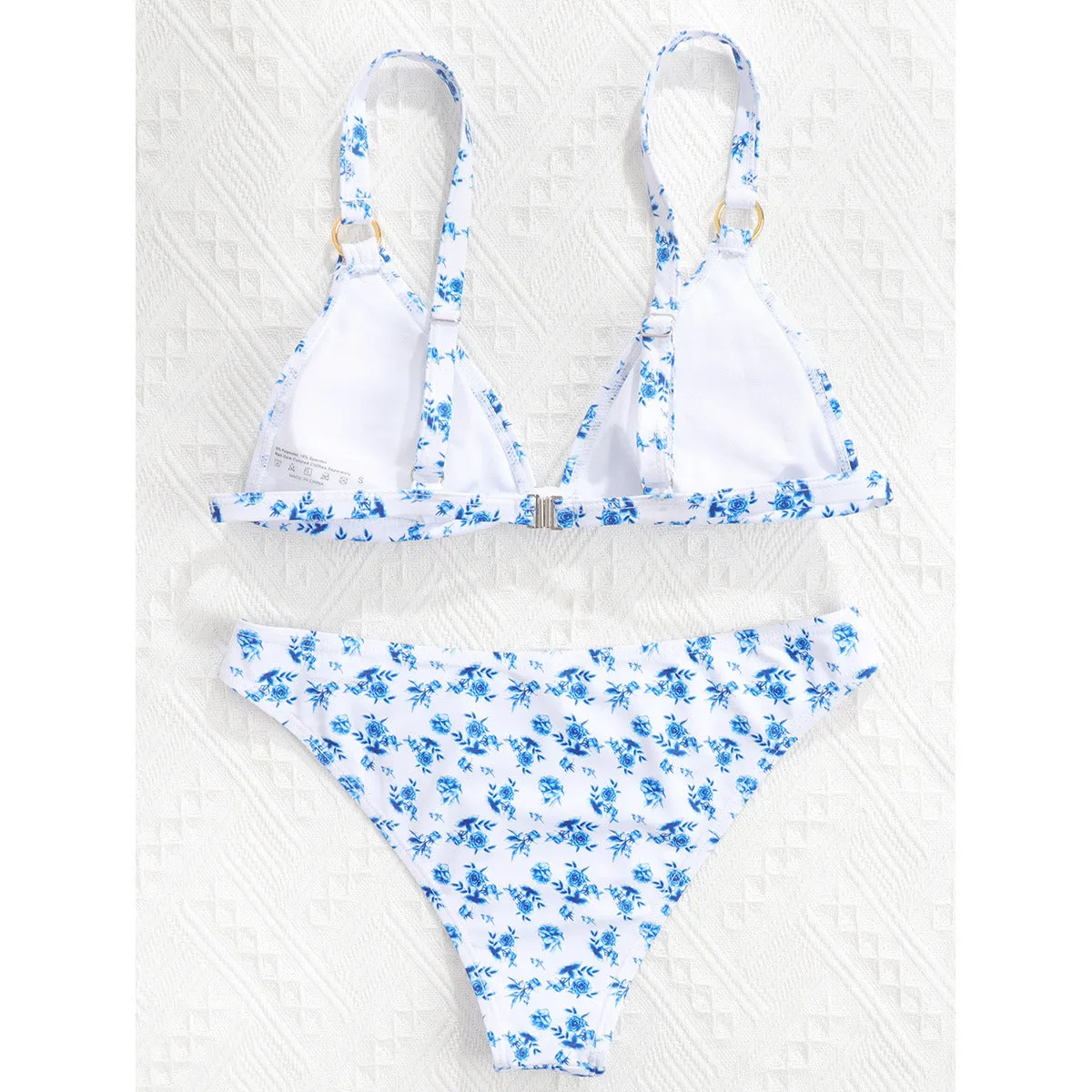 Split Printed Swimwear for Women with Sexy Chest Pads