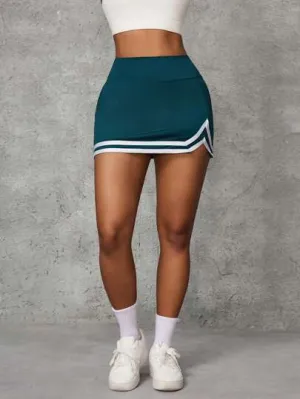 Sport Gameset Women's Striped High Waist Casual Sports Skort – Chic & Comfortable