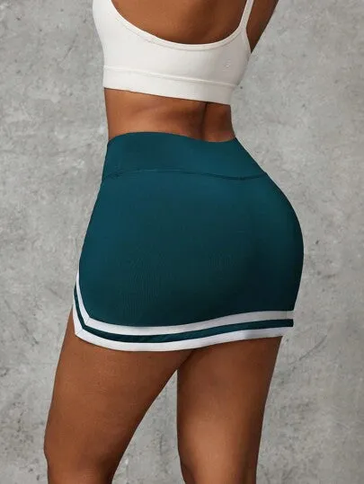 Sport Gameset Women's Striped High Waist Casual Sports Skort – Chic & Comfortable