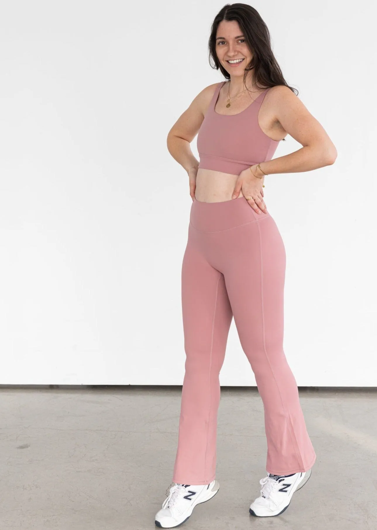 Stacy Flare Leggings Blush