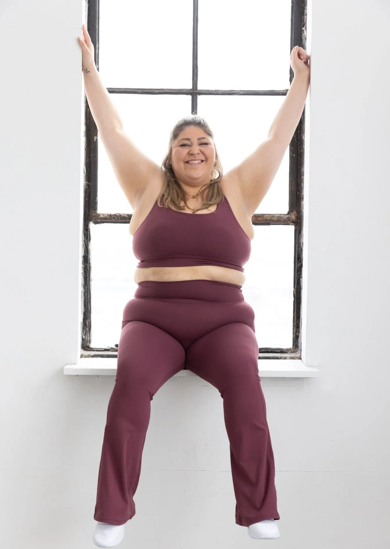 Stacy Flare Leggings Burgundy