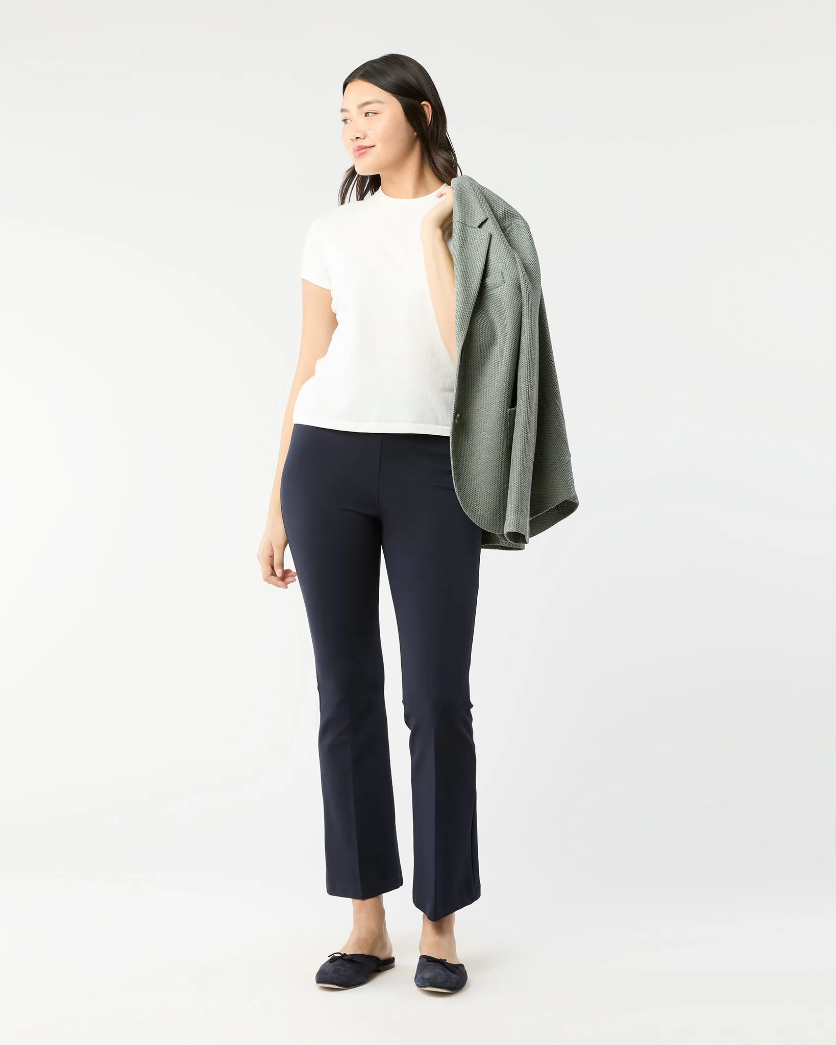 Stand Up Collar Blazer in Sage Green