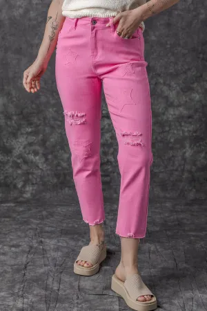 Star Shape Straight Leg Jeans