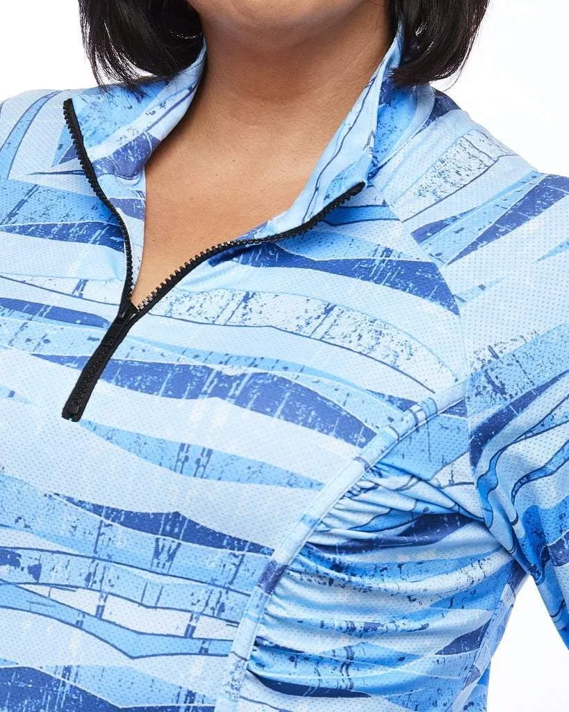 Stay Cool Long Sleeve Shirt - Blue Print