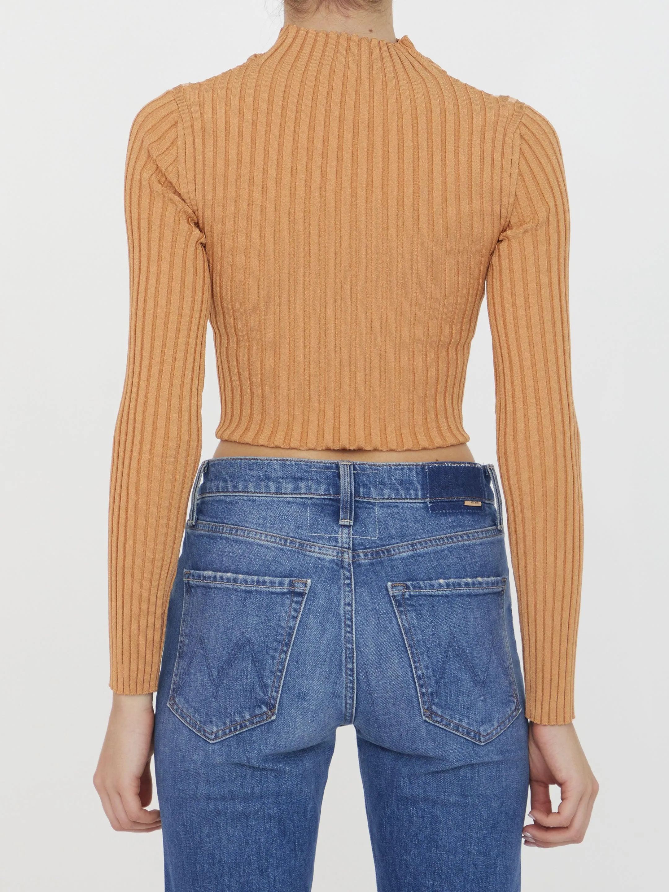 Stella Mccartney Cropped Ribbed Jumper