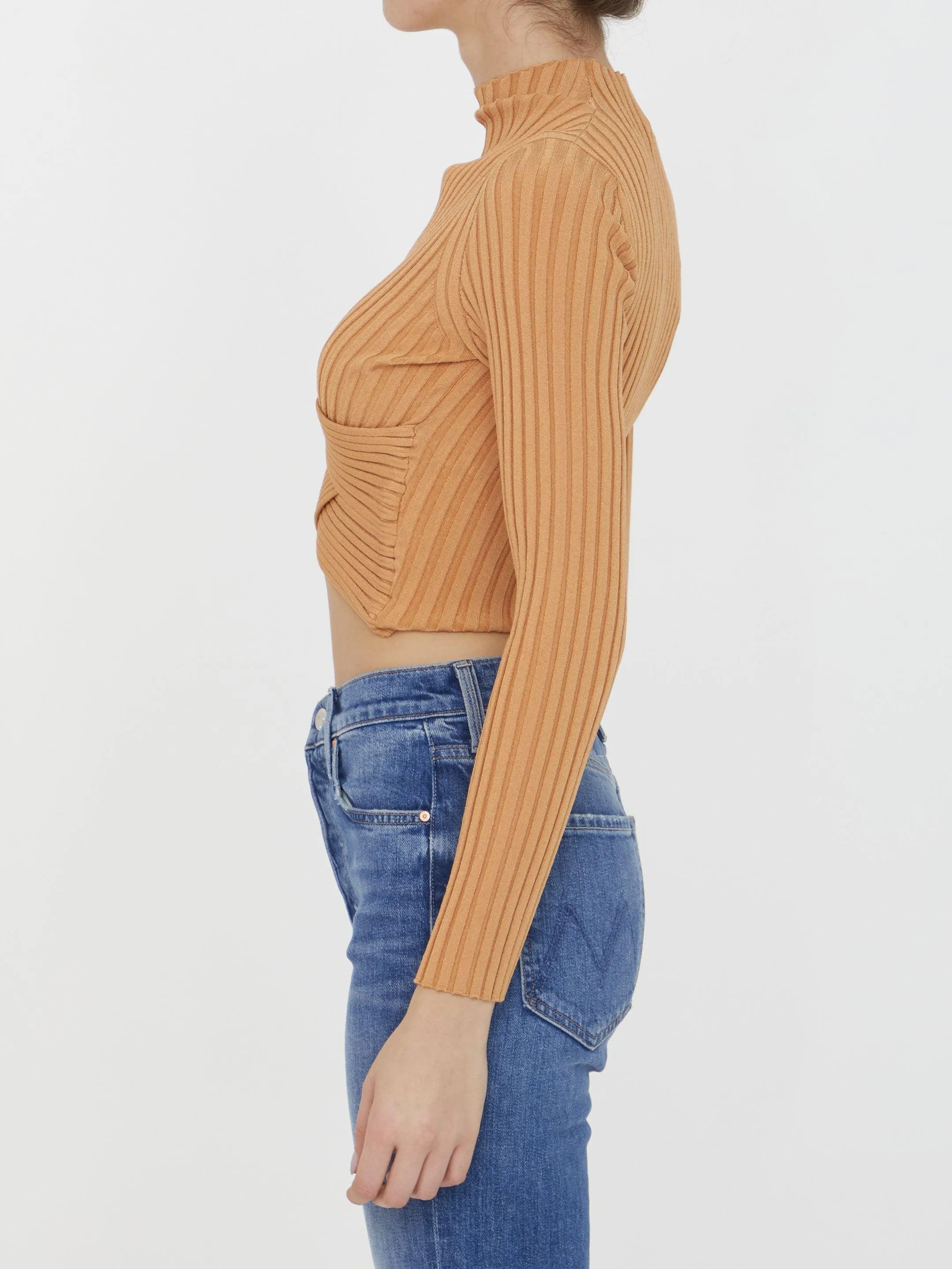 Stella Mccartney Cropped Ribbed Jumper