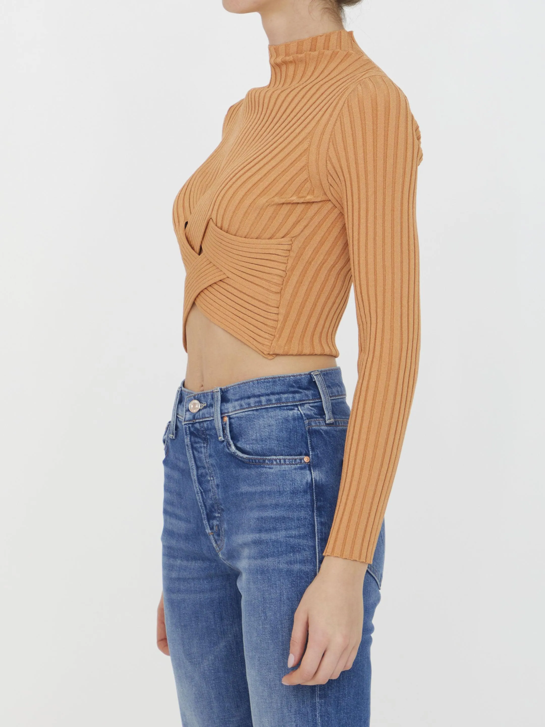 Stella Mccartney Cropped Ribbed Jumper