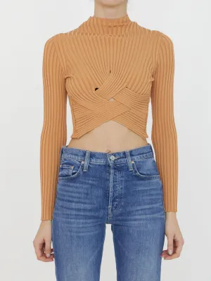 Stella Mccartney Cropped Ribbed Jumper