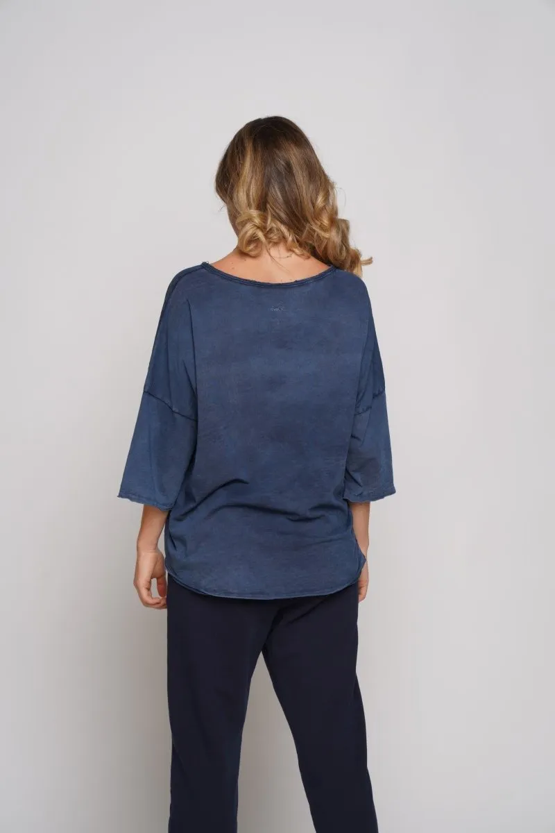 Stonewash Short Sleeve V Neck T