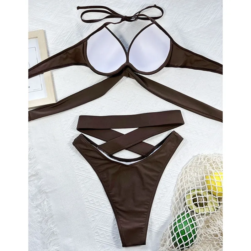 Strappy High Waist Bikini