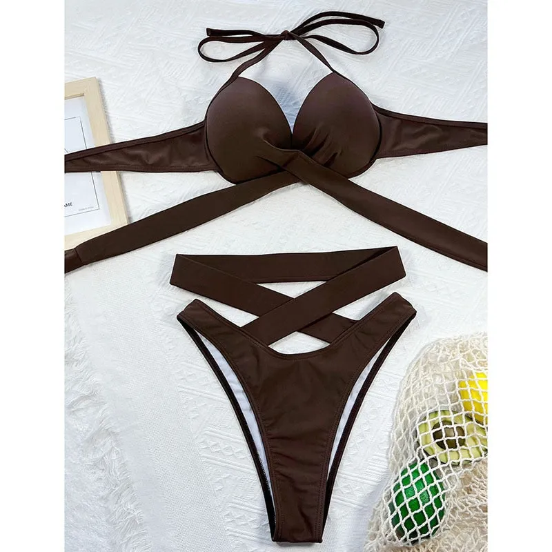 Strappy High Waist Bikini
