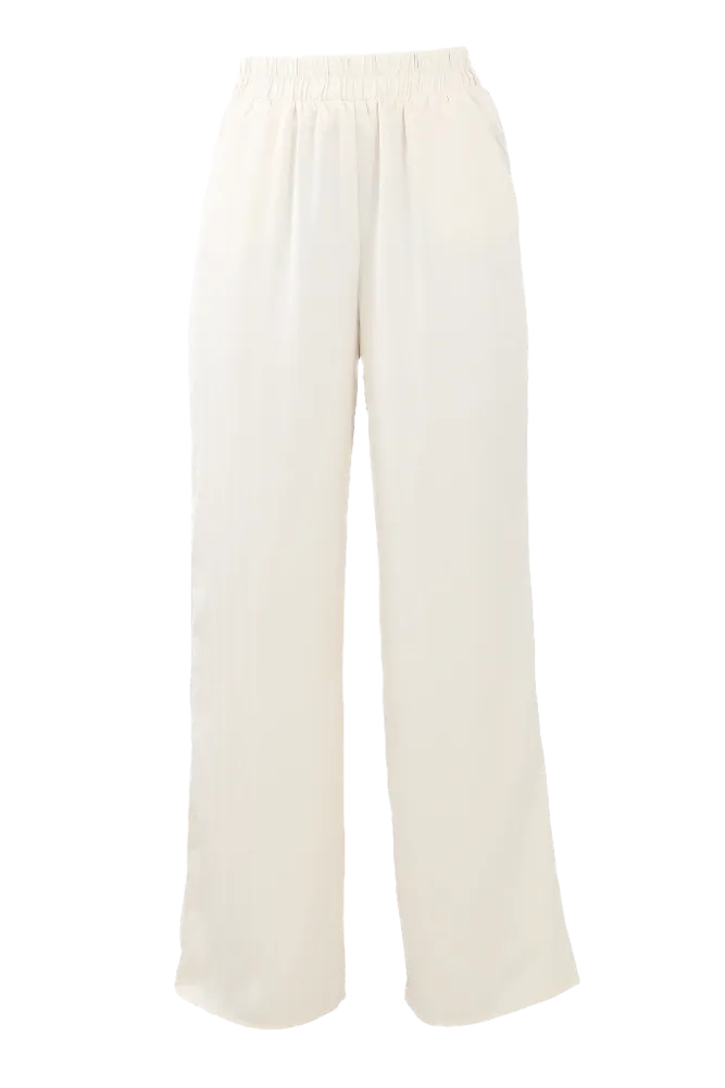 Striped Flare Trousers - Champagne