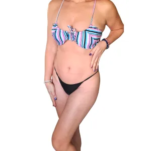 Striped Underwire Cup Bikini Set by Rita Rosa