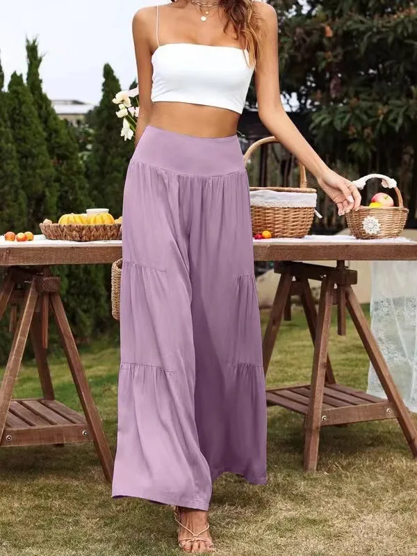 Stunncal Casual High-Waisted Loose Pants(8 colors）