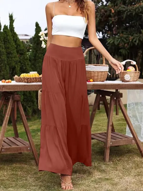 Stunncal Casual High-Waisted Loose Pants(8 colors）
