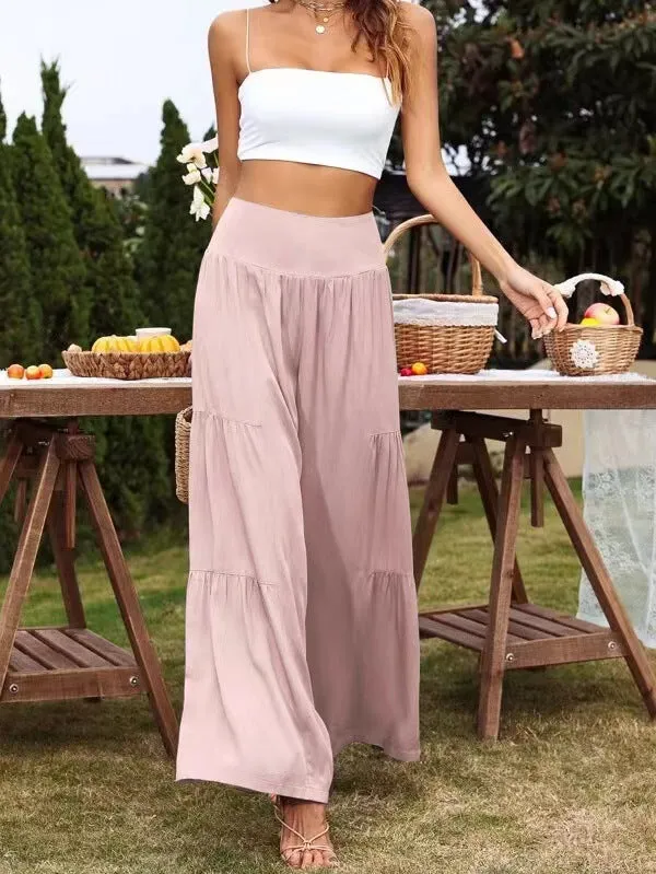 Stunncal Casual High-Waisted Loose Pants(8 colors）