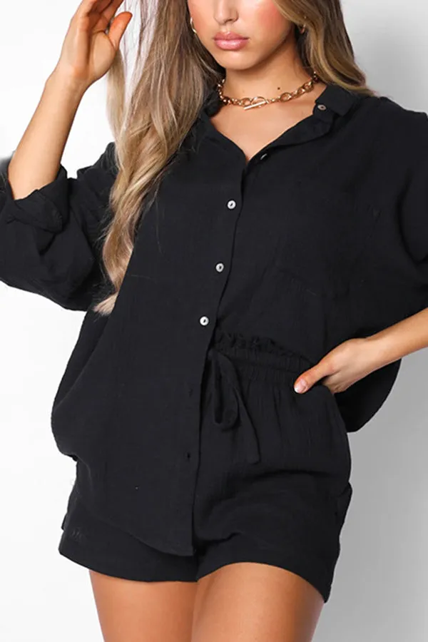 Stunncal Great Trip Button Shorts Suit