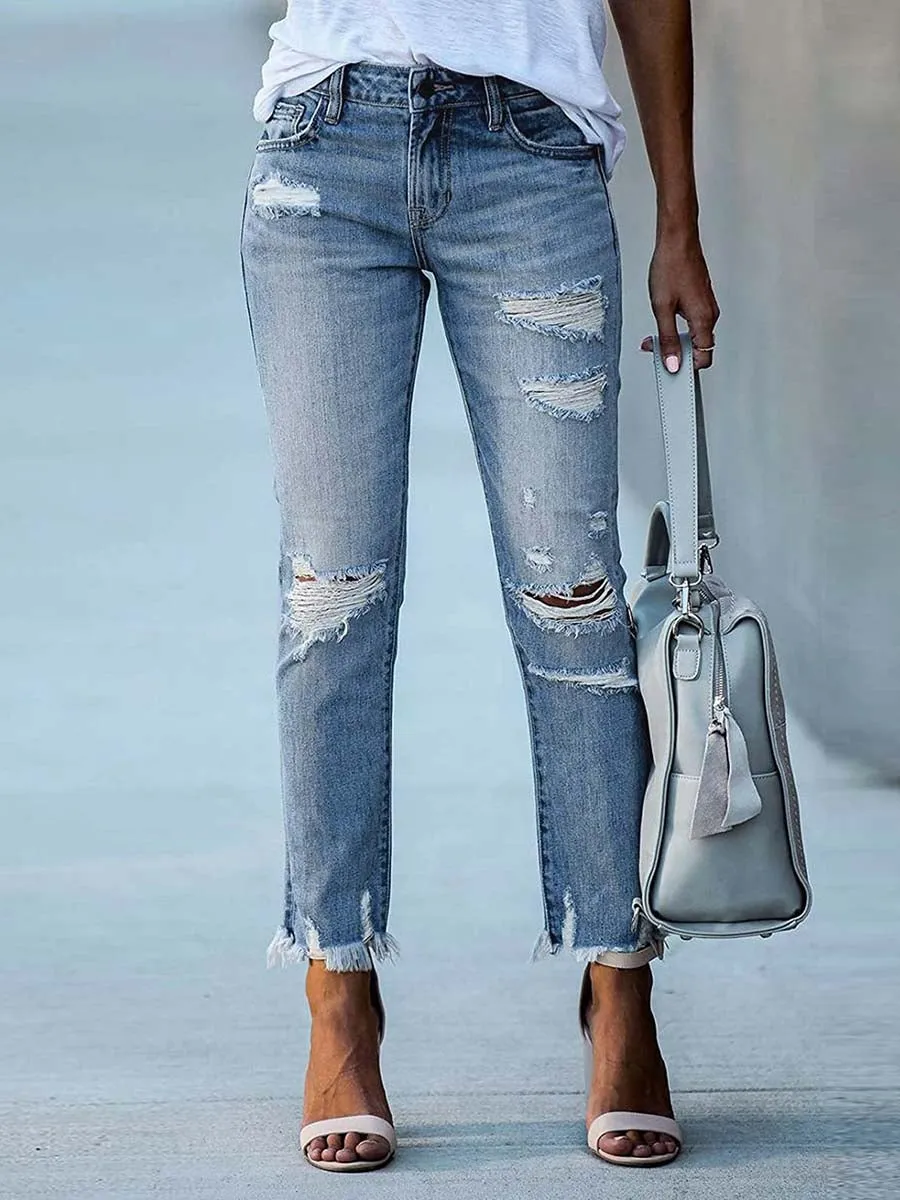 Stunncal Slim Fit Ripped Jeans (3 colors)