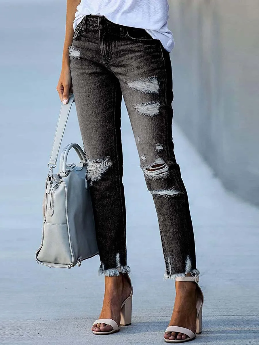 Stunncal Slim Fit Ripped Jeans (3 colors)