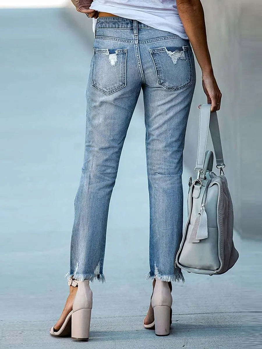 Stunncal Slim Fit Ripped Jeans (3 colors)