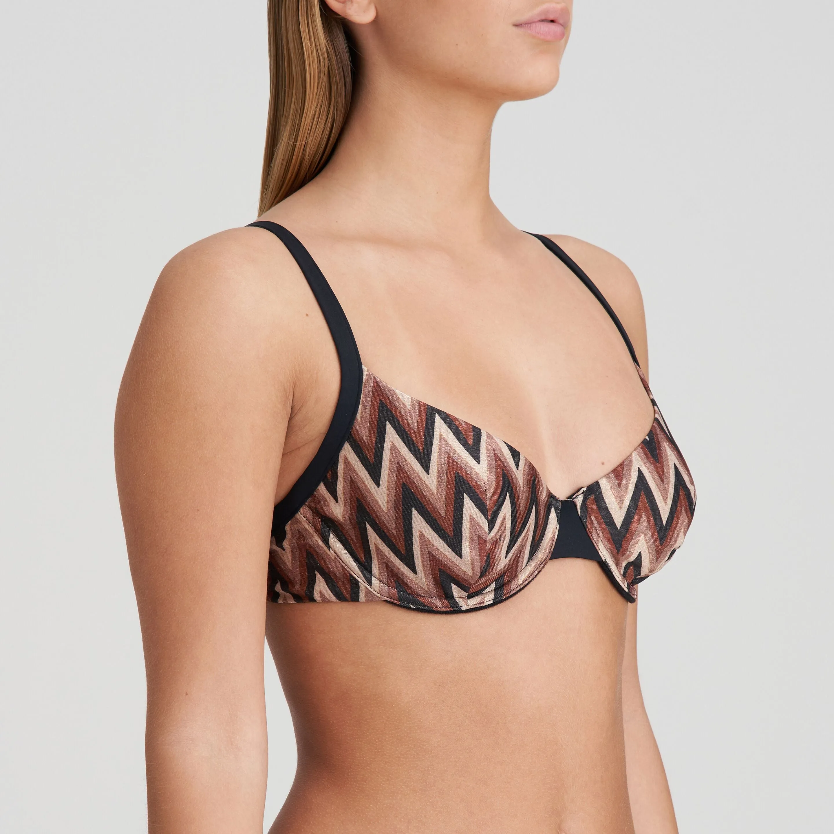 Su Ana Plunge Bikini Top In Miramar - Marie Jo