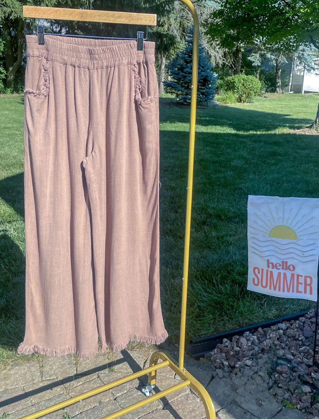 Summer Linen Pant - Latte