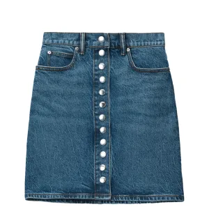 Super High-Waist Miniskirt In Comfort Stretch Denim