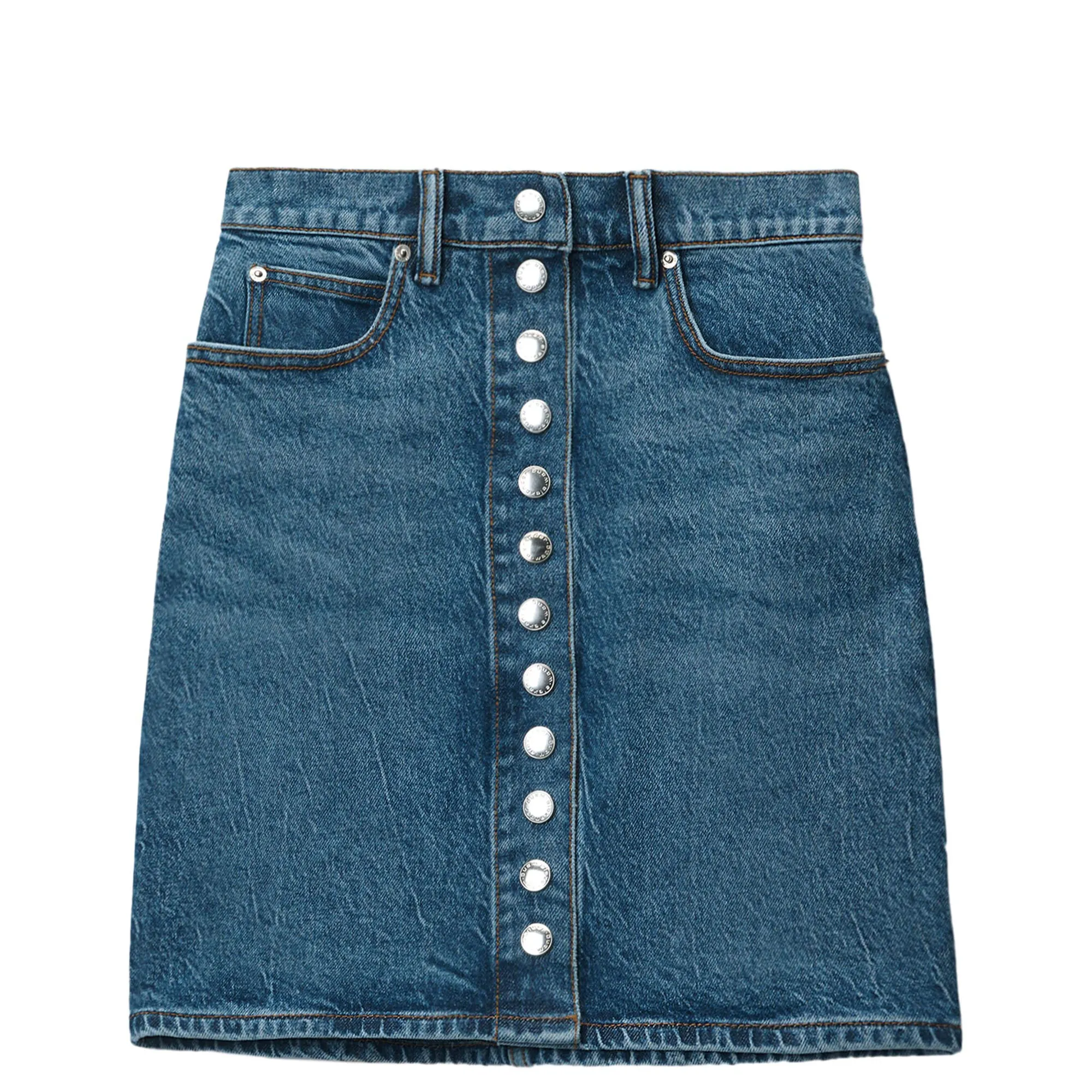 Super High-Waist Miniskirt In Comfort Stretch Denim