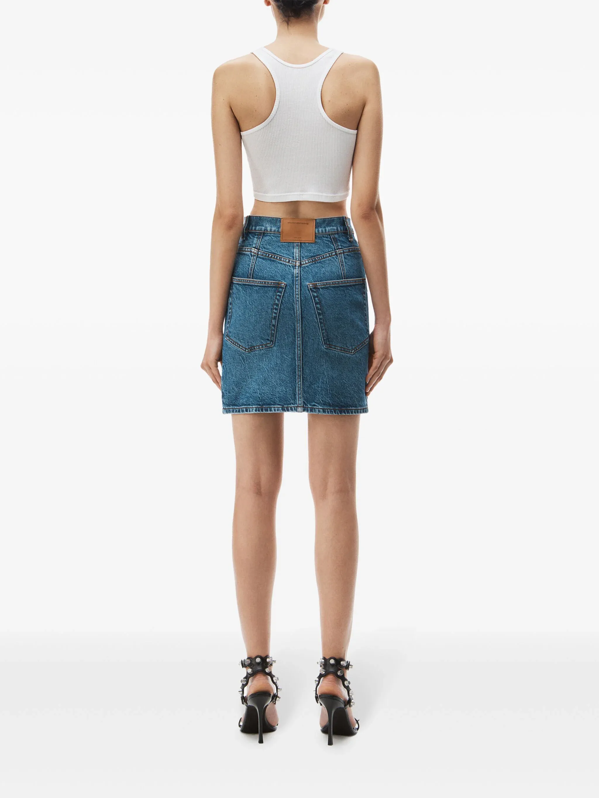Super High-Waist Miniskirt In Comfort Stretch Denim