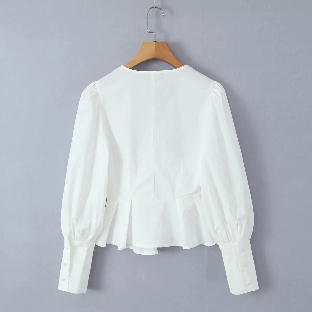 Sweet Corset Asymmetric French Full White Top