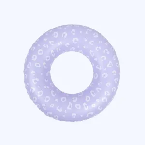 Swim Essentials Inflatable Lilac Leopard Print Swimming Ring - 90cm