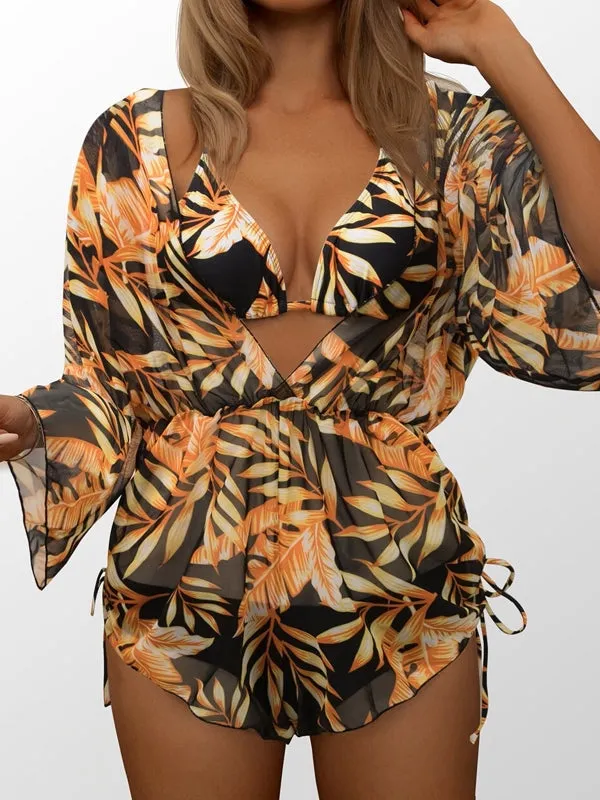 Swimwear 3 Pieces Cover Up Beach Wear Bikinis Set