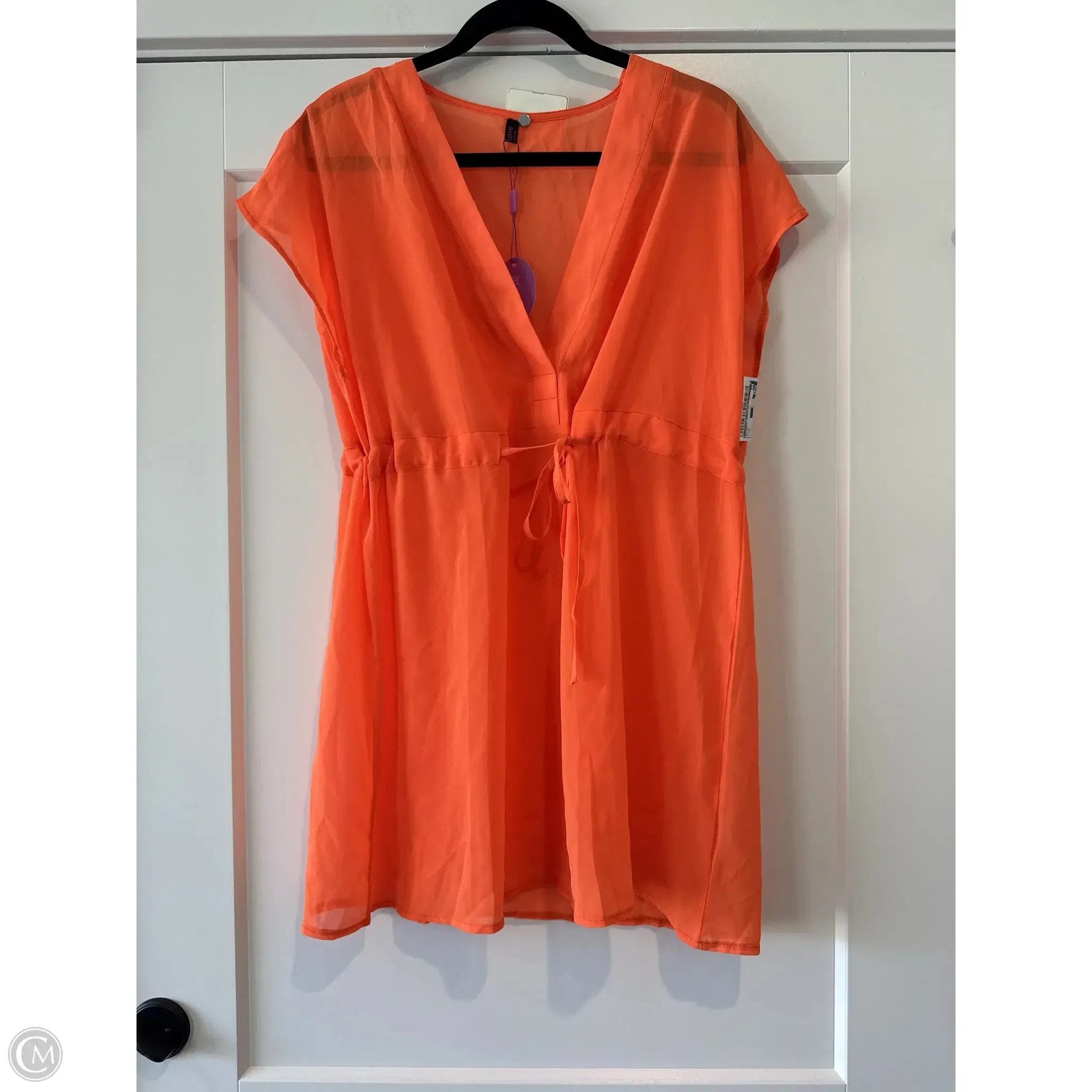 Swimwear Cover-up By Clothes Mentor In Orange, Size: S