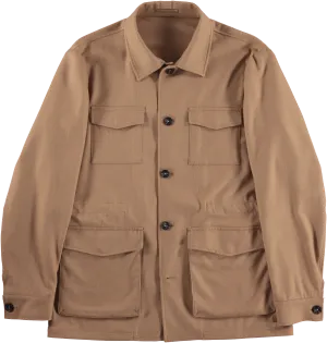 Tan Cashmere Safari Jacket