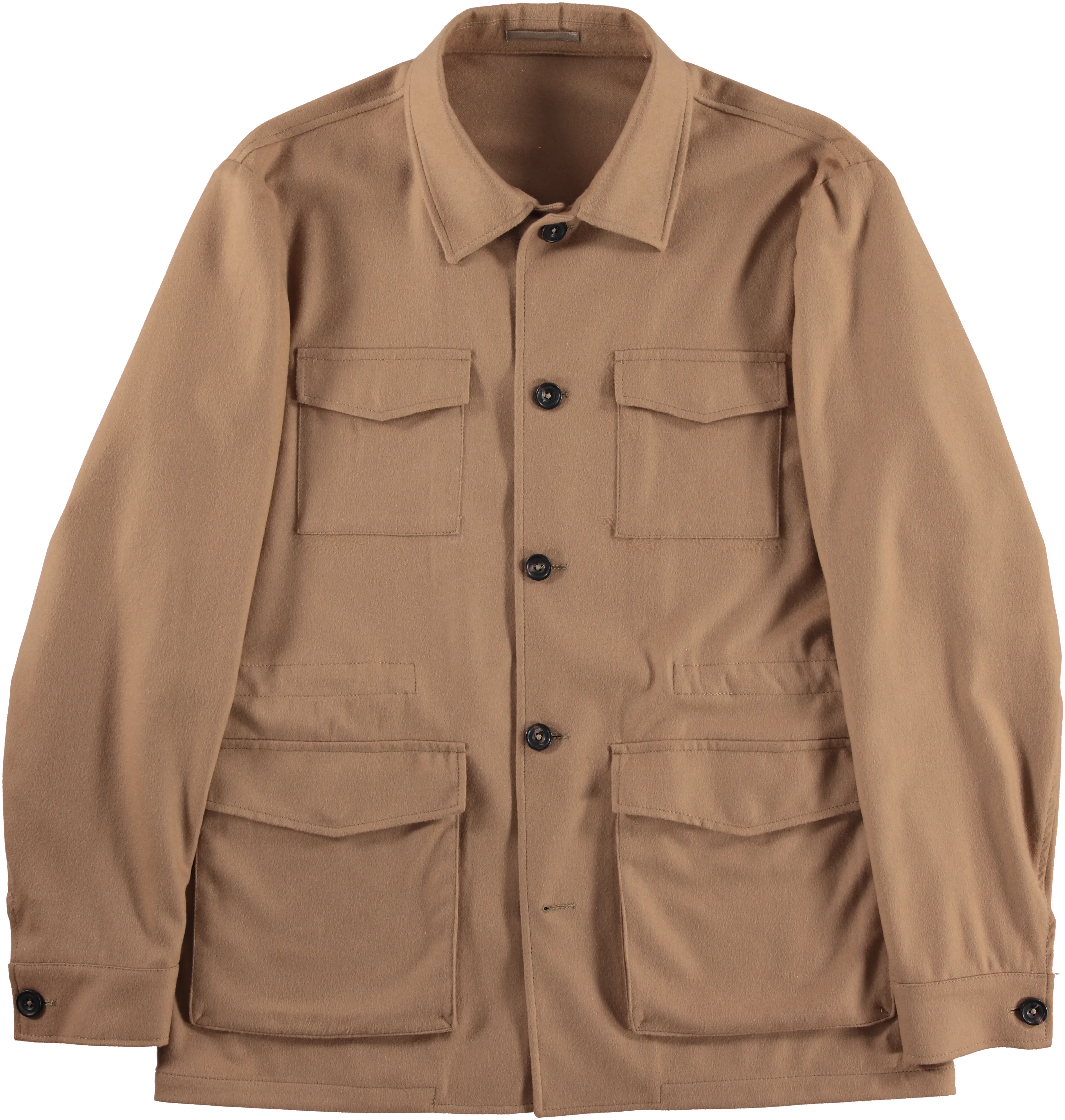 Tan Cashmere Safari Jacket