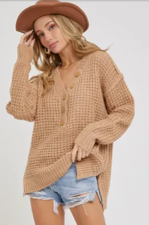 Taupe - Soft Chunky Knit Sweater