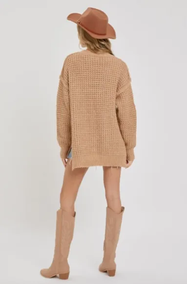 Taupe - Soft Chunky Knit Sweater