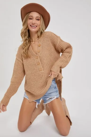 Taupe - Soft Chunky Knit Sweater